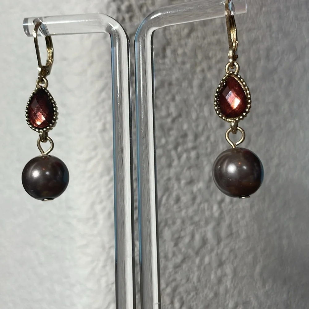 Napier Pearl Drop Earrings - Picture 4 of 6